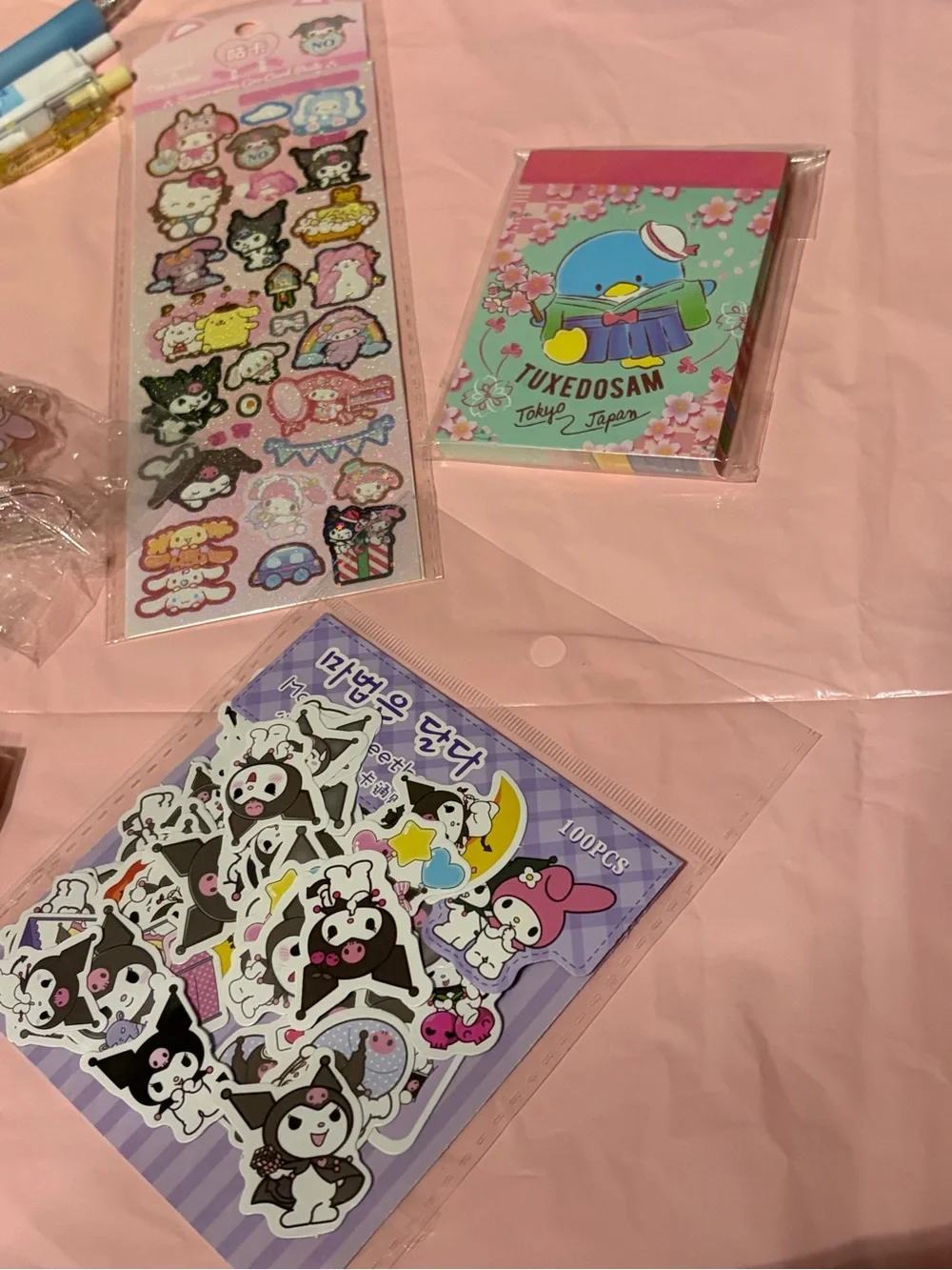 Sanrio Characters Stickers & Stationery Bundle Set
